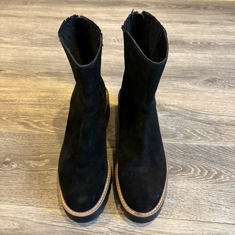 Dolce Vita Black Hopper Pull on Combat Boots Size 9